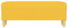Banco 100x35x41 cm tecido amarelo-claro