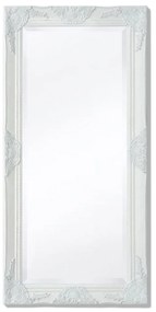 Espelho de parede, estilo barroco, 100x50 cm, branco