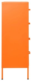 Cómoda/aparador com gavetas aço 80x35x101,5 cm laranja