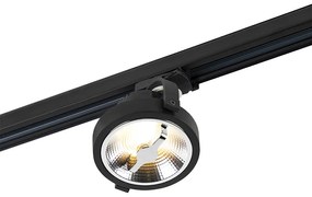 LED Foco de Trilho Preto para Trilho Trifásico GU10 111cm - Trifásico Expert Moderno