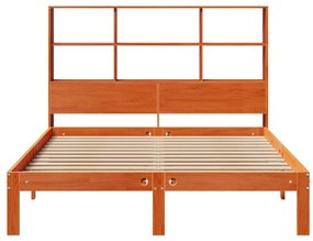 Cama com estante sem colchão 140x190 cm pinho maciço