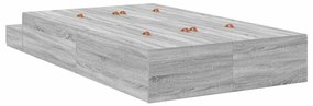 Cama com Arrumação Cinza Sonoma 120x190 cm
