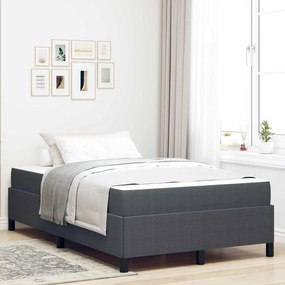 vidaXL Estrutura da Cama com colchão Cinza Escuro 120 x 190 cm tecido