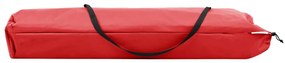 Espreguiçadeira/cama dobrável para 2 pessoas aço vermelho