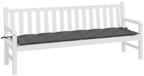 Almofadão p/ banco de jardim 200x50x7cm tecido oxford antracite