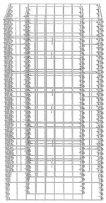 Canteiro elevado/cesto gabião 50x50x100 cm aço