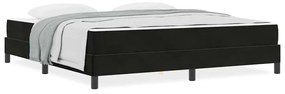 Cama box spring com colchão Preto 180 x 200 cm Veludo