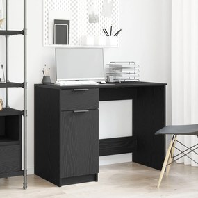 Escrivaninha de Carvalho Preto - 100x50x75 cm - Feita de Madeira de En