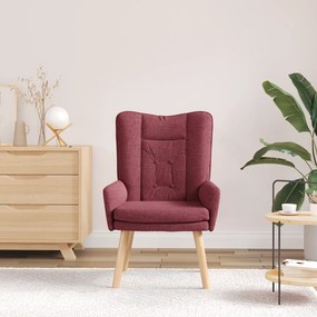 Cadeira Relaxante vidaXL Vermelha de Tecido