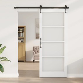 porta interna com vidro "ORKDAL" branca 86x211x4 cm