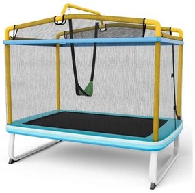 Cama elástica de jardim Ø140cm com rede de segurança Cama elástica com capacidade de carga até 135KG para crianças a partir dos 3 anos Colorido