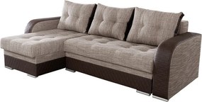 Sofá de canto Boulder 101, Cama com arrumação, 238x140x88cm, 116 kg, Pernas: Plástico