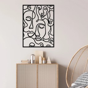 Acessório Decorativo de Parede em Metal Model-190 – Preto – 52 x 70 cm