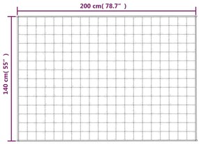 Manta pesada 10 kg 140x200 cm tecido creme-claro