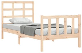 Cama sem colchão 100x200 cm madeira de pinho maciça