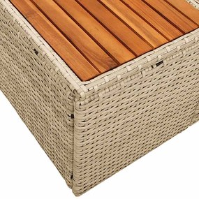 Sofá de Jardim de 2 Lugares com Almofadas Bege Vime Sintético
