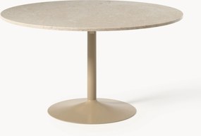 Mesa de jantar redonda com tampo em mármore Miley, vários tamanhos