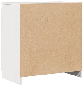 Armário de apoio 60x36x65 cm pinho maciço branco
