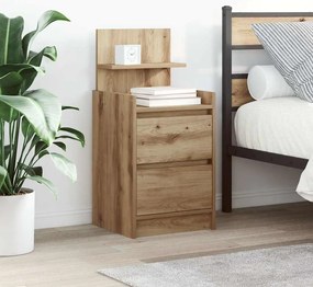 Mesas de cabeceira com 2 gavetas 2 pcs 38x34x80 cm