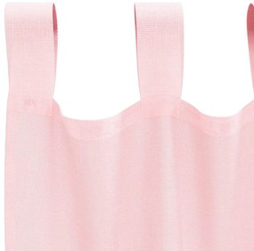 Cortinas de voile com laços 2 pcs rosa-claro 140x260 cm