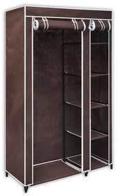 60721 vidaXL Roupeiro de tecido castanho