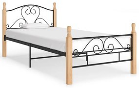 Estrutura de cama 90x200 cm metal preto