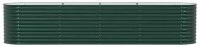Canteiro Elevado para Jardim vidaXL Verde 400x80x81 cm Aço Galvanizado