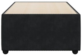 Estrutura de cama 90x190 cm veludo preto