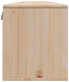 Armários de parede 2 pcs 100x30x35 cm pinho maciço cinza
