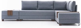 Sofá-Cama de Canto Fly – Azul – 210x70x280 cm