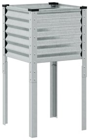 Vaso/floreira de jardim 45x45x88 cm aço galvanizado