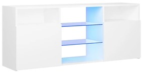 Móvel de TV Maze com Luzes LED de 120cm - Branco - Design Moderno