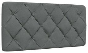 Cama com colchão 100x200 cm tecido cinzento-escuro