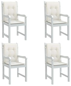 vidaXL Almofadões lombares p/ cadeiras 4pcs 100x50x4cm mesclado tecido