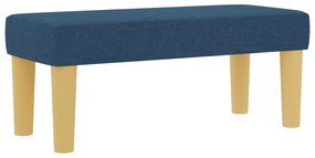 Cama Box Spring vidaXL com Colchão e Banco Azul 90x200 cm Tecido