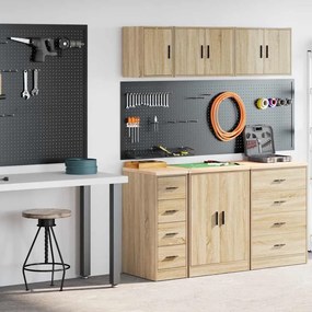 vidaXL Armários de garagem 2pcs derivados de madeira carvalho sonoma