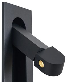 Candeeiro de parede moderno preto com LED e porta USB-C - Hilton