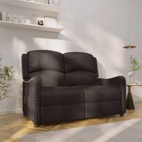 vidaXL Sofá reclinável 2 lugares couro artificial preto brilhante