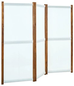 vidaXL Divisória/biombo com 3 painéis 210x170 cm branco