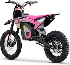 Mini moto elétrica para crianças velocidade até 38 km/h aprox. C/Limitador 1600W DORADO PD7 14/12" Rosa