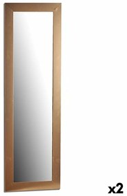 Espelho de Parede 41 X 131 X 1,5 cm Dourado Madeira Vidro (2 Unidades)