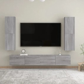 Móvel para TV de parede 30,5x30x110 cm cinzento sonoma