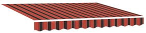 Toldo Retrátil Automático Laranja e Marrom 300x250 cm