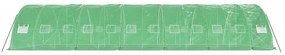Estufa com estrutura de aço 60 m² 12x5x2,3 m verde