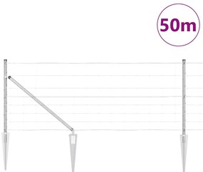 Cerca de Campo 0,8x50 m em Aço Galvanizado