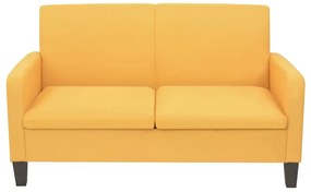Conjunto de sofás 2 pcs tecido amarelo