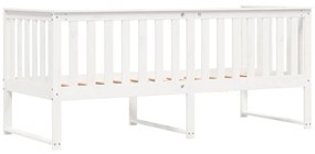 Sofá-cama 80x200 cm madeira de pinho maciça branco