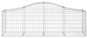 Cesto gabião arqueado 200x50x60/80 cm ferro galvanizado