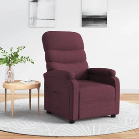 vidaXL Poltrona reclinável tecido roxo