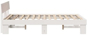 Estrutura da Cama com cabeceira Branco 140 x 190 cm